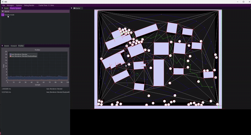 Agents chasing the player using the navmesh