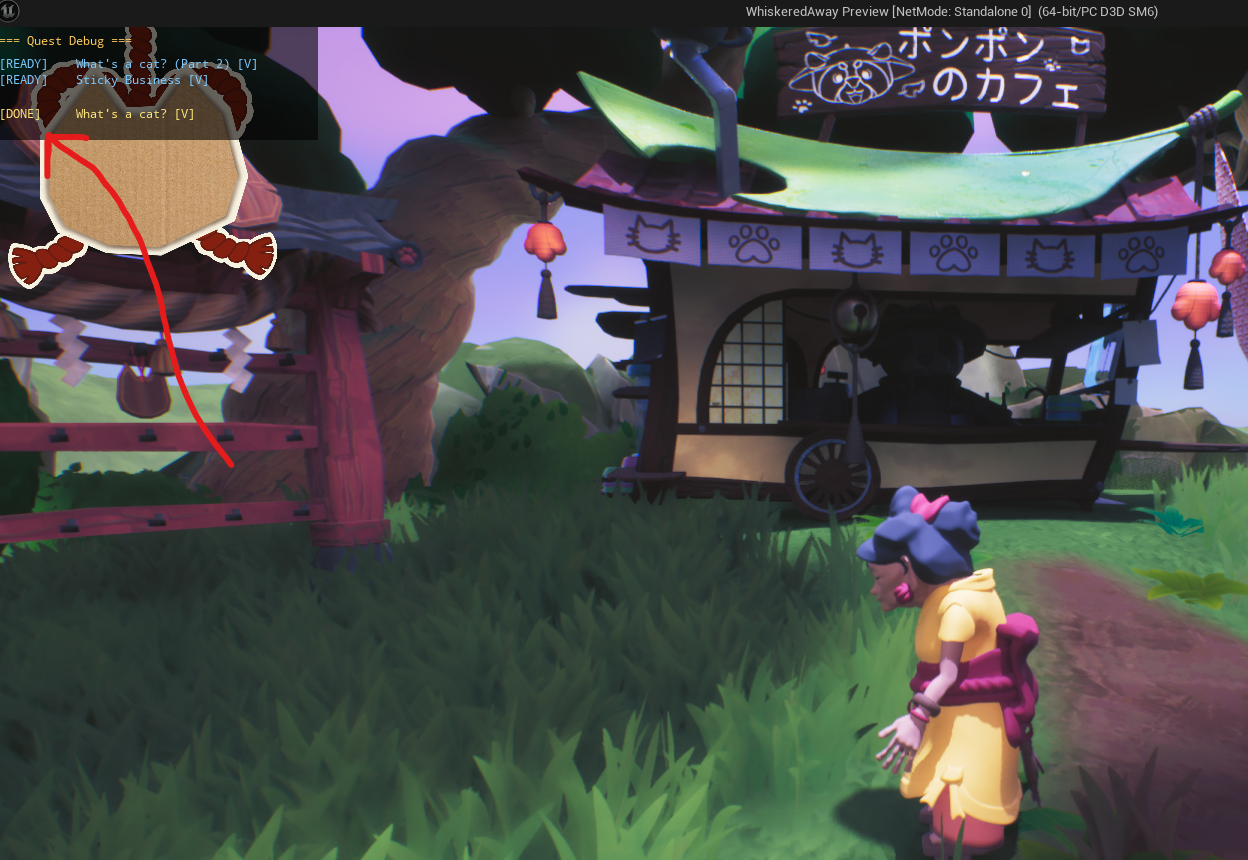 Quest and tracker debug overlays