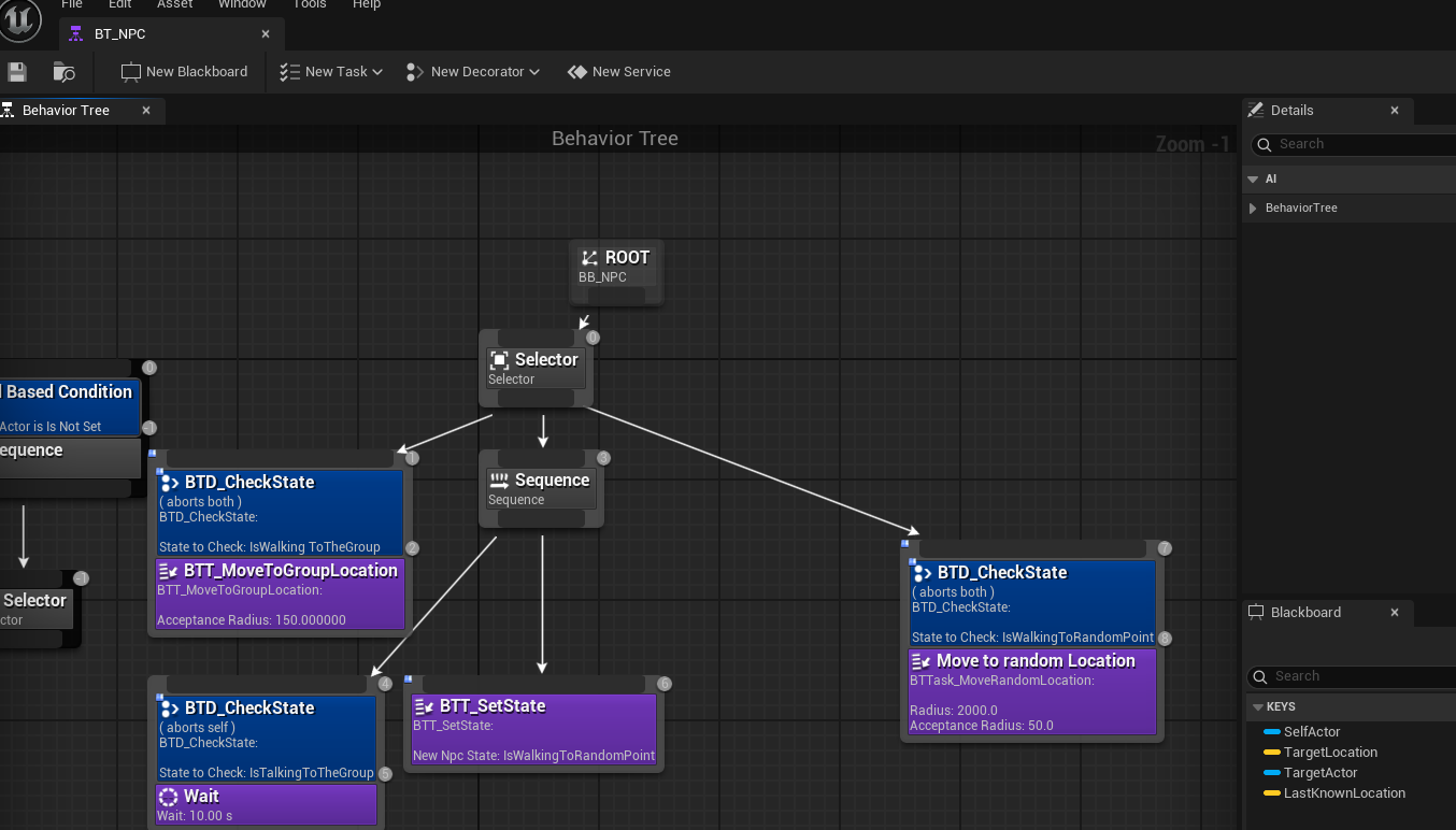 Behavior tree Blueprint overview