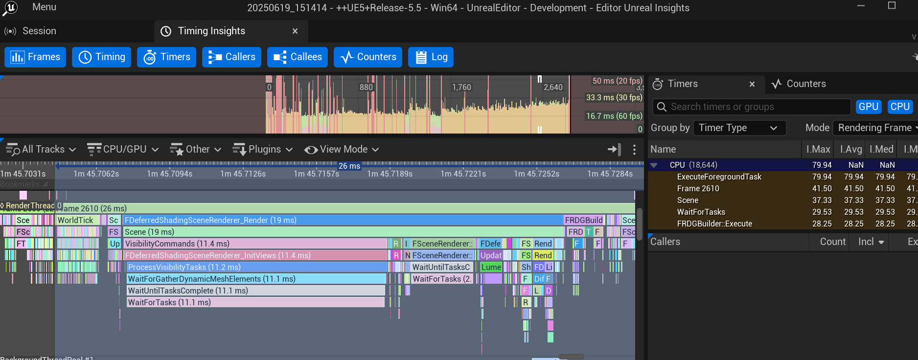 Performance before - GPU trace showing bottlenecks